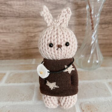 【送料無料】可愛い♡ うさぎ　編み人形