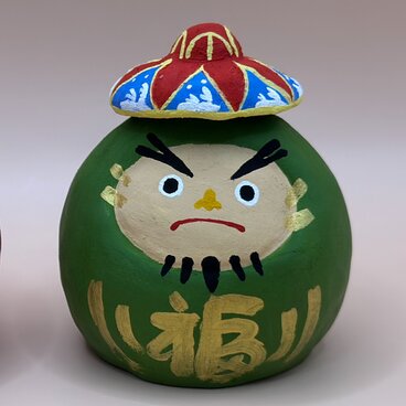 沖縄花笠だるま（千歳緑）