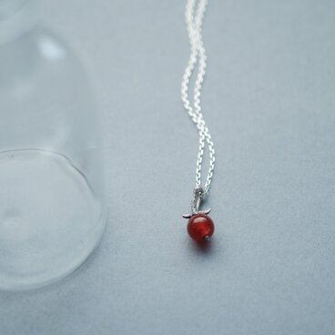 ミニ トマト カーネリアン ネックレス シルバー925