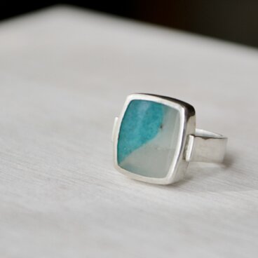アマゾナイト イン クォーツ silver リング