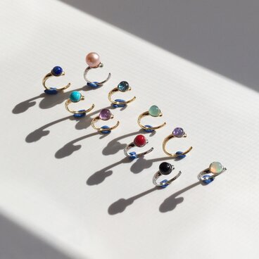 送料無料　大人気シリーズ2点セット 毎日のお守り 35種類以上から選べる 宝石 重ね付け イヤーカフ福袋クリスマスギフト