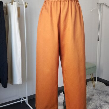 コットンパンツ　くすみオレンジ