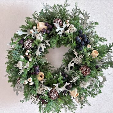 ホワイトクリスマスリース