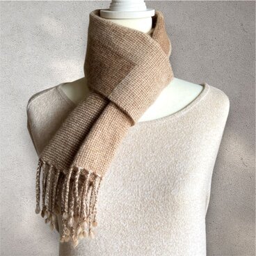 【手織り】ラムウールのマフラー・送料無料・