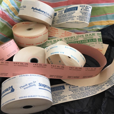 Scotland　ticket（イギリスの業務用ペーパーテープ）とシール30枚set