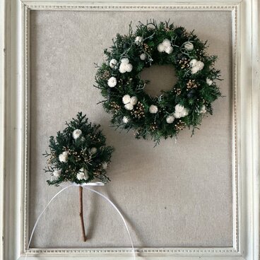 壁掛けツリーとリースのクリスマスセットB