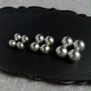 3サイズ / カレンシルバーボールピアス
