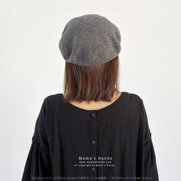 皆に似合う☘️《秋冬 定番 グレー》合わせやすい色の ベレー帽 灰色 シンプル ナチュラル 帽子