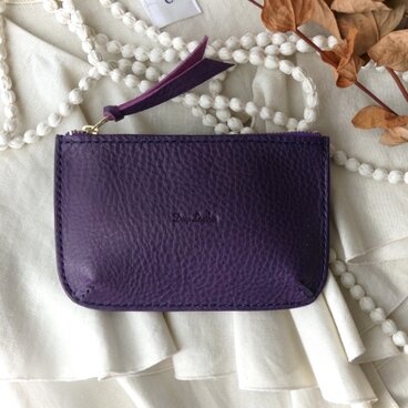 イタリア革のピッコロポーチ／紫