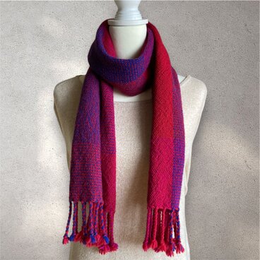 【手織り】ウールのマフラー・送料無料・