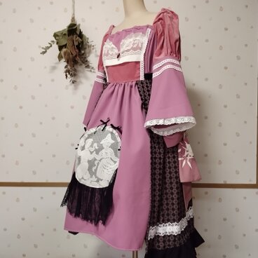 着物リメイク 夕焼けノスタルジヰワンピース