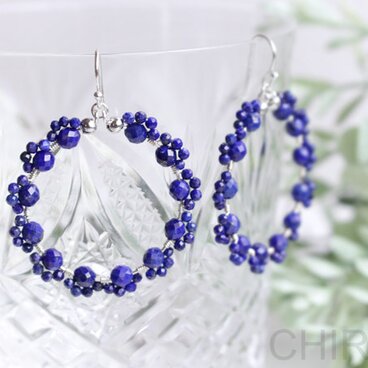 ＊ ラピスラズリ  リース＊ ピアス/ SV925