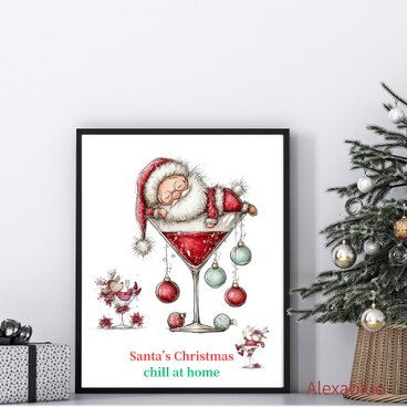 Santa’s Christmas Chill at Home｜サンタのチルなクリスマスポスター