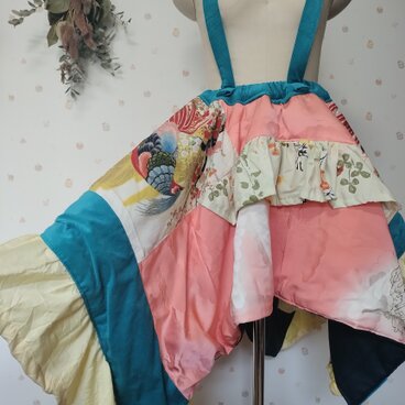 着物リメイク　オフトォンスカート　Chapter2 005