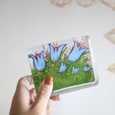 iittala イッタラ / Helja ヘルヤ / Kesäkukkia ガラスカード  No.6371