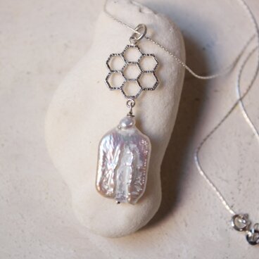 ケシパールの六角ネックレス　silver925