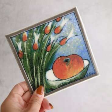 ARABIA / Helja ヘルヤ / ウォールプレート Onnellinen Omena No.6312