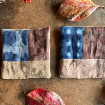 秋のコースターはぎはぎ2枚セットb