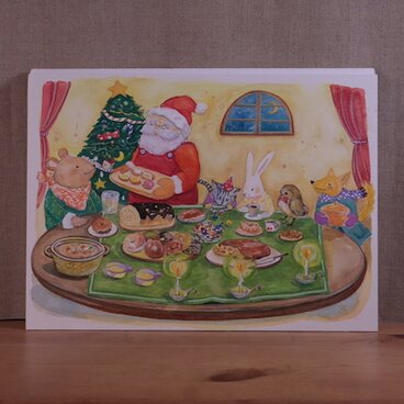 冬の夜のお茶会〜サンタさんと森の動物たち