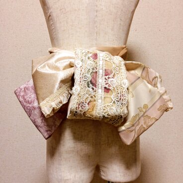 ◆送料無料◆　ヨーロピアン調　よくばり　リバーシブル半幅帯　