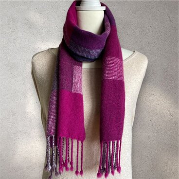 【手織り】ラムウールのマフラー・送料無料・