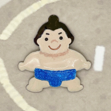ハッキヨイ!イケメンお相撲さん•七宝焼帯留め（ブローチ金具に変更可）