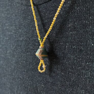 ＊happy price＊ひとつぶ＋ネックレス＠アフリカの再生玉＋フランスのデッドストックビーズ2種