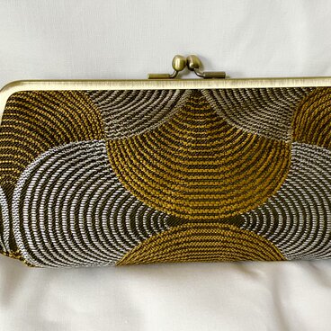 SAFECO　フランス生地　シンプル　がま口長財布　