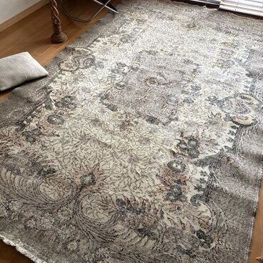 超大判171×286アンティークカラー　メダリオン　トルコヴィンテージラグ