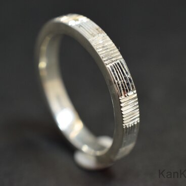 SVリング｜市松・1列｜平打ち・幅(約)3.0㎜