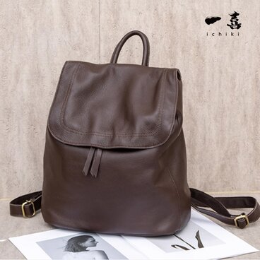 リュック レデイーズ 本革 レザー 3way おしゃれ 軽量 通勤 通学 大容量 便利　ブラウン  MD33棕