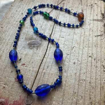 ＊古のフリーダムなネックレス@アジアのビーズ＋フランスデッドストックビーズ＋ドゴンビーズなど