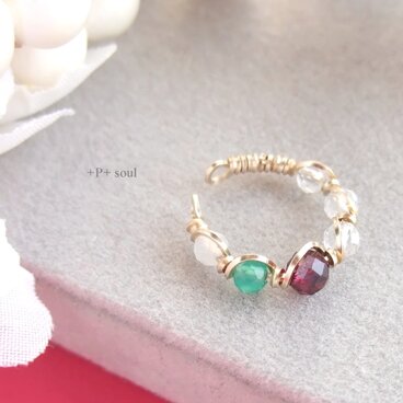 *クリスマス限定*　14kgf Noelクリスタルイヤーカフ(片耳) 【XM-607EC】