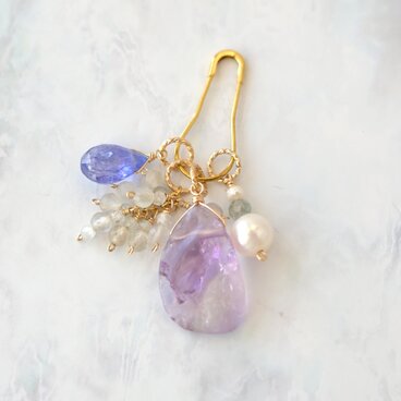 ネックレストップセット（タンザナイト・ラフアメトリン etc.）