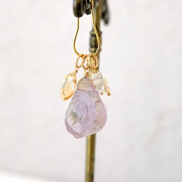 ネックレストップセット（原石ダイヤ・ラフアメトリン etc.）