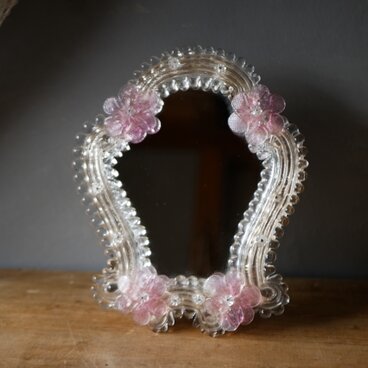 murano ムラーノガラス　スタンドミラー　アンティークのある暮らし　ブロカント