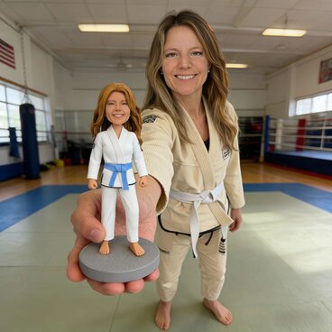 テコンドー好き 誕生日 プレゼント、オーダーメイド 写真から作る 似顔絵 人形, オリジナル 肖像画 置物 フィギュア 部活