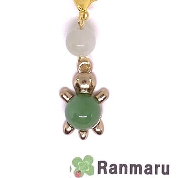 ムーンストーン/パワーストーン/天然石/誕生石/海亀/ホヌ/可愛い/ストラップ/キーホルダー⭐️