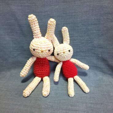 あみぐるみウサギさん２個セット