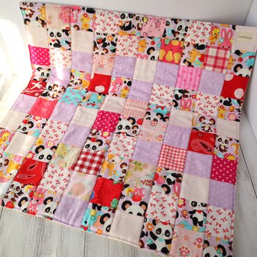 【送料無料】ペット用マット　1点限定　カフェマット　お昼寝マット　小型犬　猫　パッチワーク　No.442