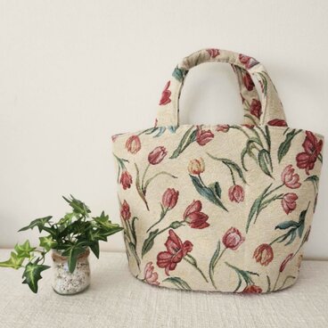 ゴブラン織︎花柄トートbag