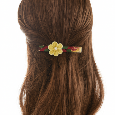 陽だまりの花バレッタ (Sunlit Blossom Barrette)