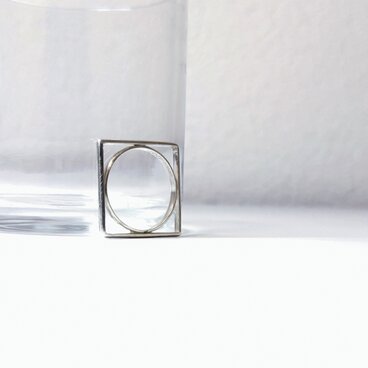 【受注制作】Square & Circle リング（シルバー）