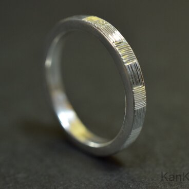 SVリング｜市松・1列｜平打ち・幅(約)2.5㎜