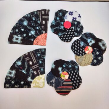 和柄のコースター　84