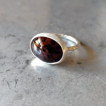 花十勝石シルバーリング#15.5