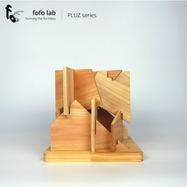 PLUZ｜木板の立体パズル×立方体 組み木／木製／アート／飾れる／インテリア／名入れ無料／ギフトラッピング無料