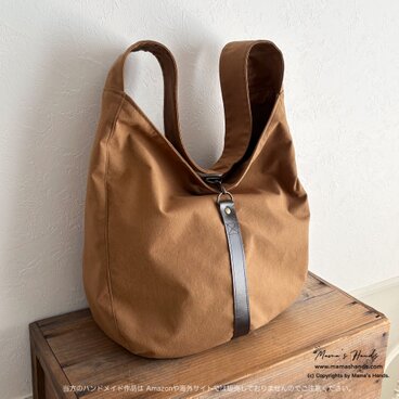 14点売れました⭐️《スタイリッシュ 馬布 キャメル 》自然派 ブラウン カラメル 茶色 革 ショルダー バック 大