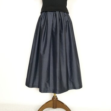 男大島紬リメイク＊タックスカート