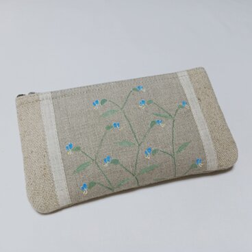 つゆ草のポーチ　